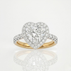 Heart Halo Ring - 0.5ct