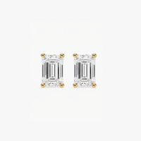 Emerald Studs - Martini Setting