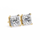 3 ct Princess studs - 4 prong setting