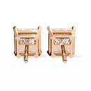 3 ct Princess studs - 4 prong setting