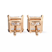 3 ct Princess studs - 4 prong setting