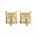 3 ct Princess studs - 4 prong setting