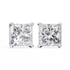 3 ct Princess studs - 4 prong setting
