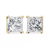 3 ct Princess studs - 4 prong setting