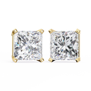3 ct Princess studs - 4 prong setting