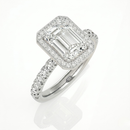 Emerald Halo Ring - 1ct