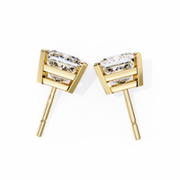 3 ct Princess studs - 4 prong setting