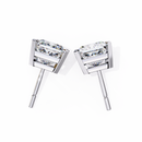3 ct Princess studs - 4 prong setting