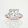 Princess Halo Ring - 0.5ct