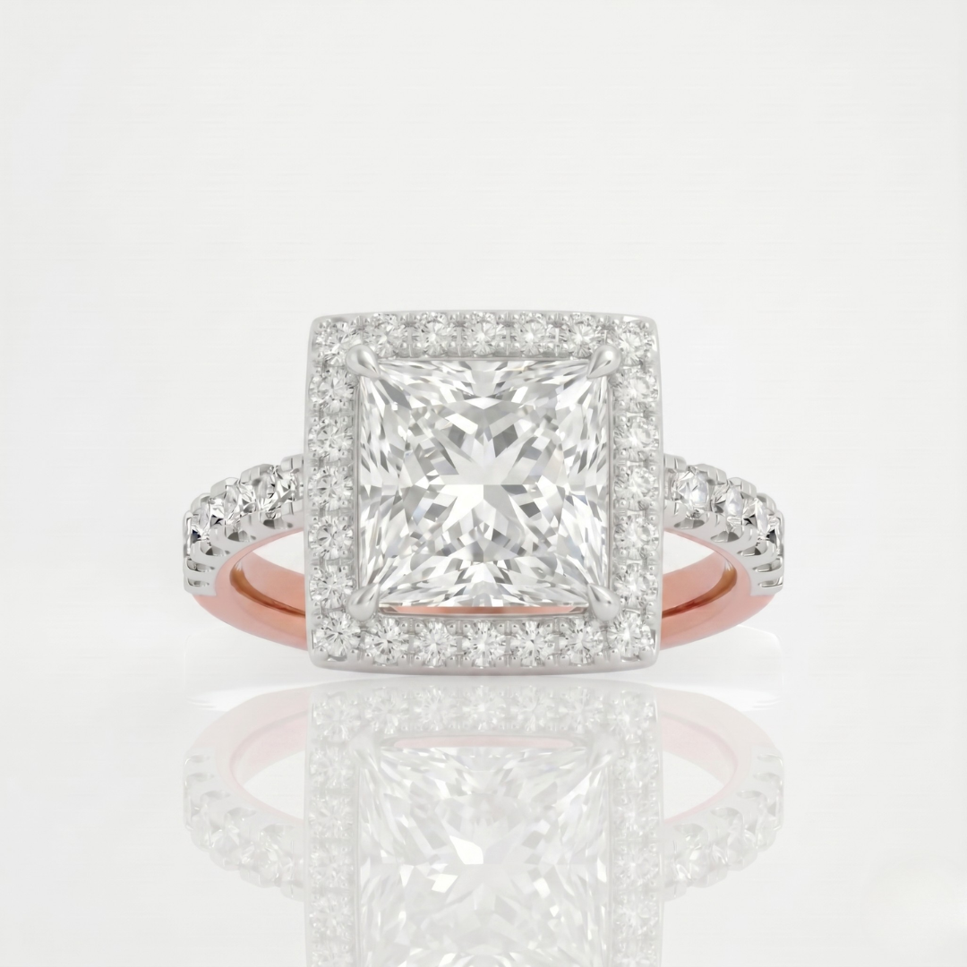Princess Halo Ring - 2ct