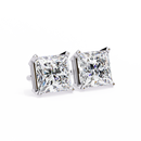 3 ct Princess studs - 4 prong setting