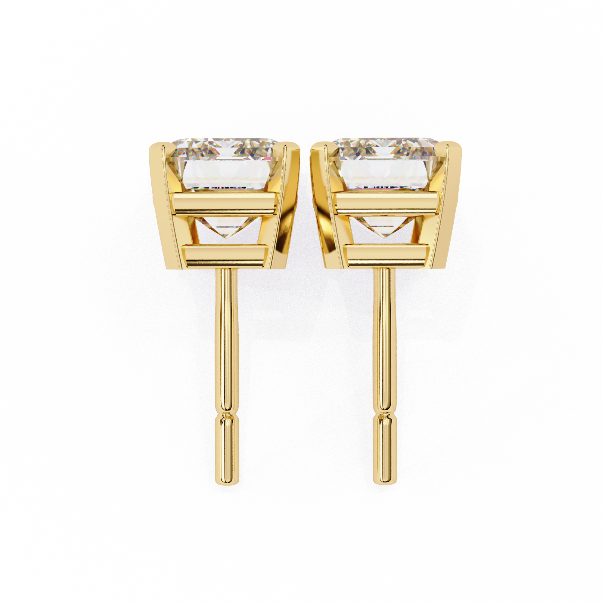 2 cts Emerald studs - Basket Setting