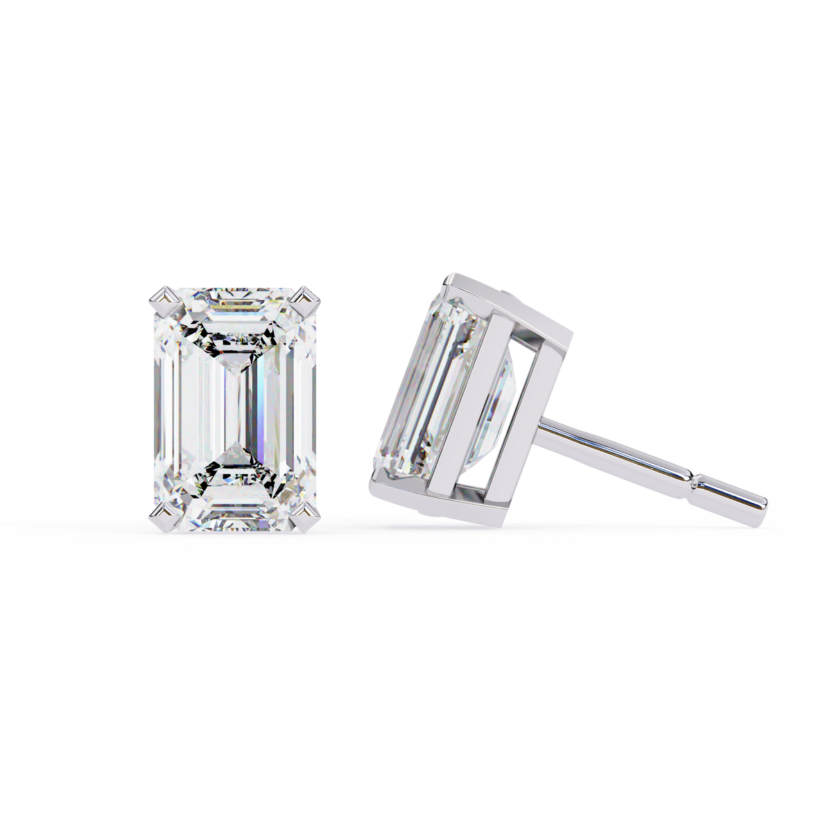 0.5ct each / White Gold / 9 kt