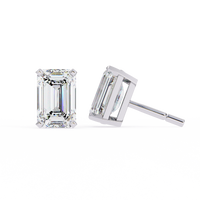2 cts Emerald studs - Basket Setting