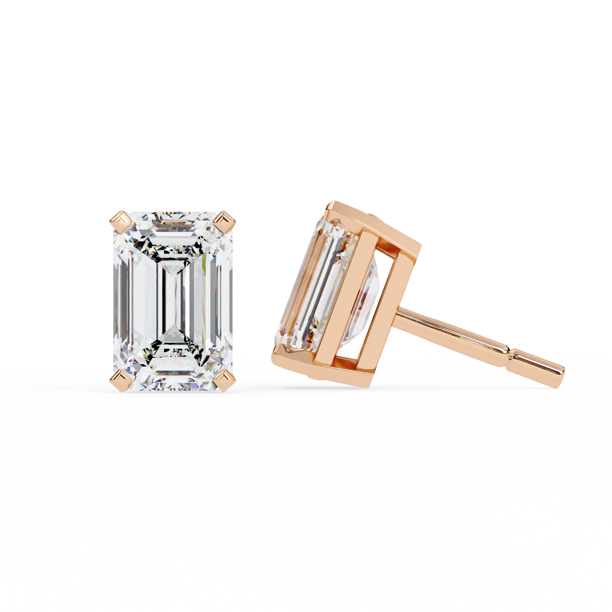 0.5ct each / Rose Gold / 9 kt