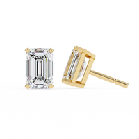 2 cts Emerald studs - Basket Setting