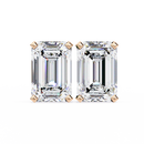 2 cts Emerald studs - Basket Setting