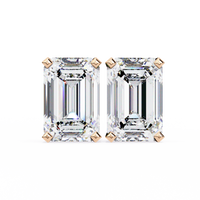 2 cts Emerald studs - Basket Setting