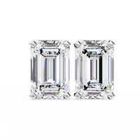 2 cts Emerald studs - Basket Setting