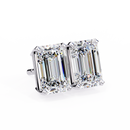 2 cts Emerald studs - Basket Setting