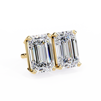 2 cts Emerald studs - Basket Setting