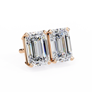 2 cts Emerald studs - Basket Setting