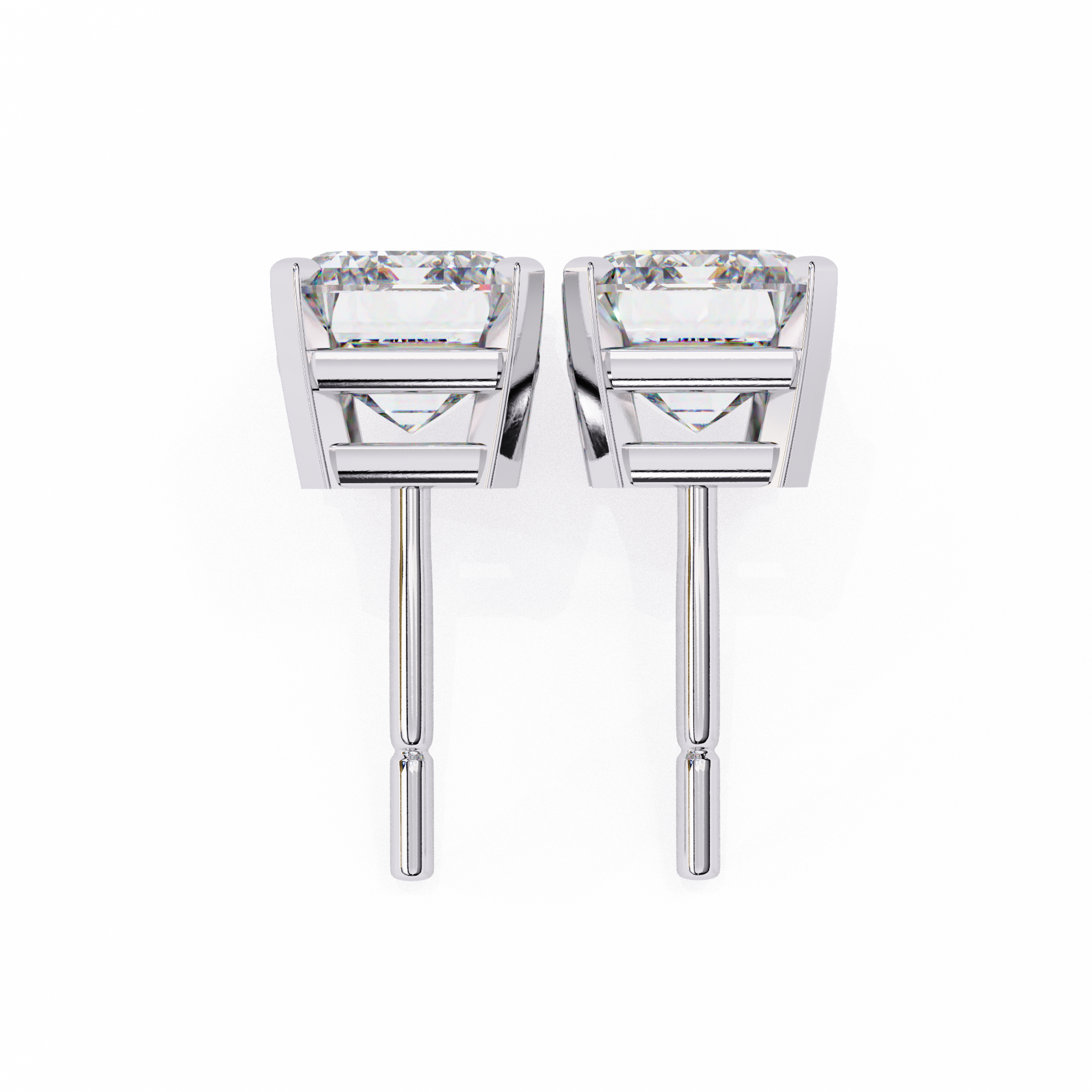 2 cts Emerald studs - Basket Setting