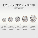 Round studs - Crown setting