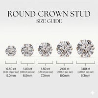 Round studs - Crown setting