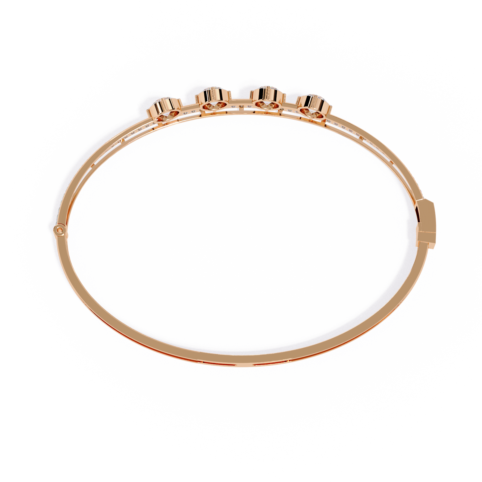 4-Stone Elegance Bangle