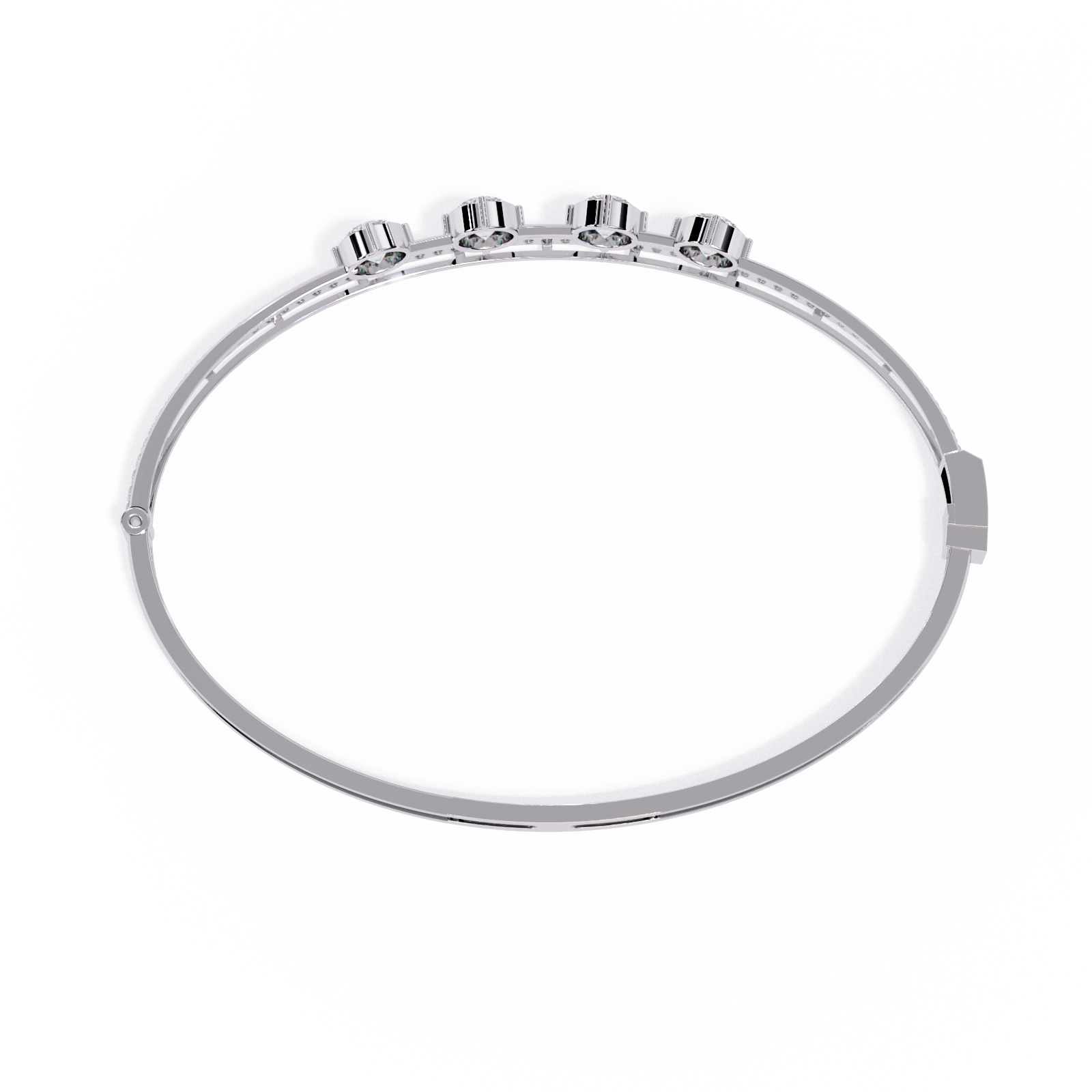 4-Stone Elegance Bangle