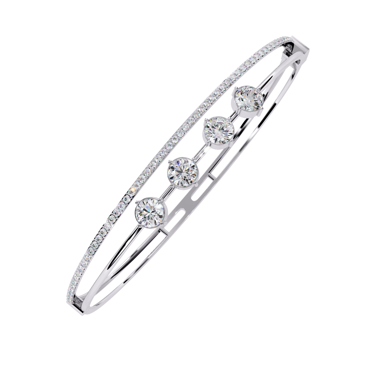 4-Stone Elegance Bangle