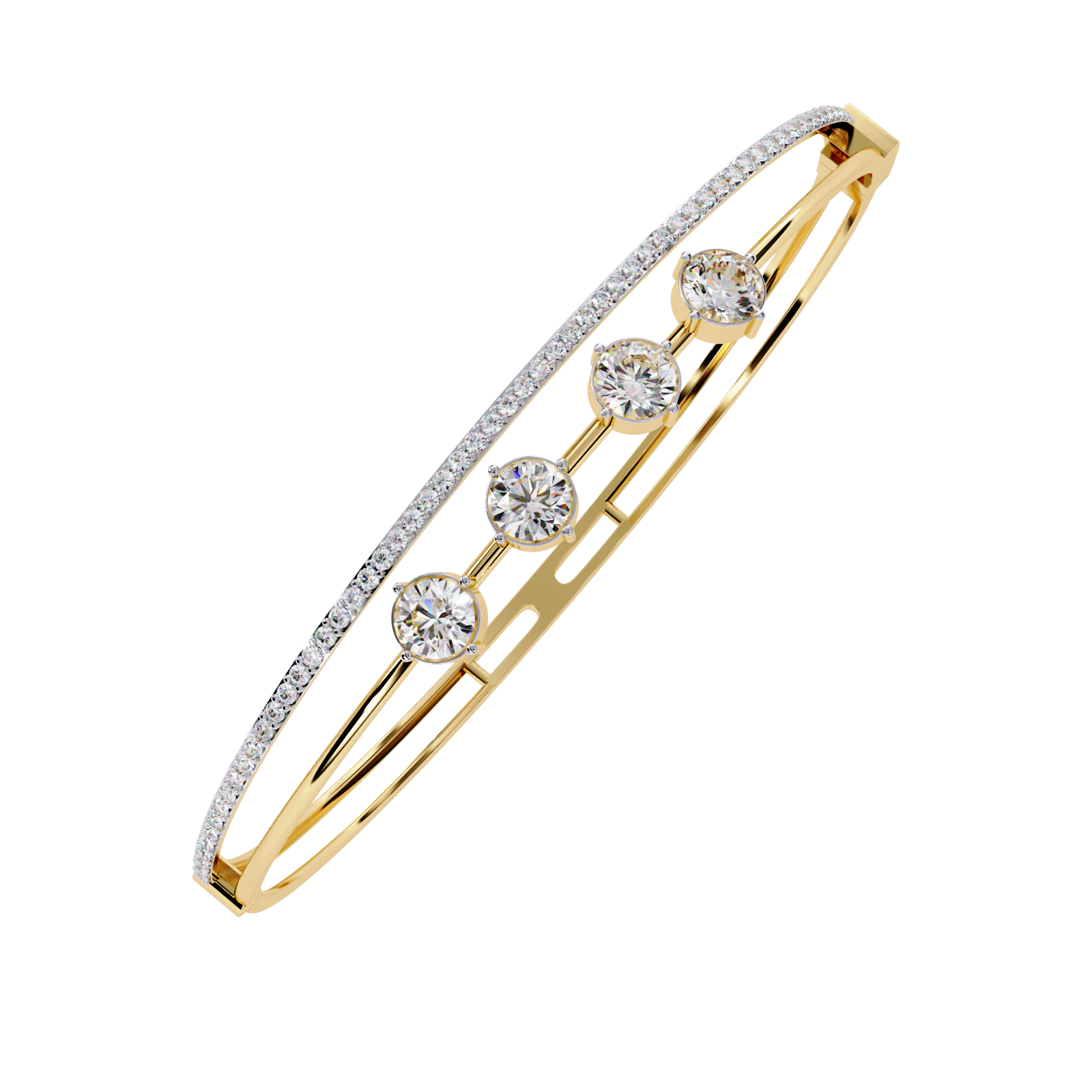 4-Stone Elegance Bangle