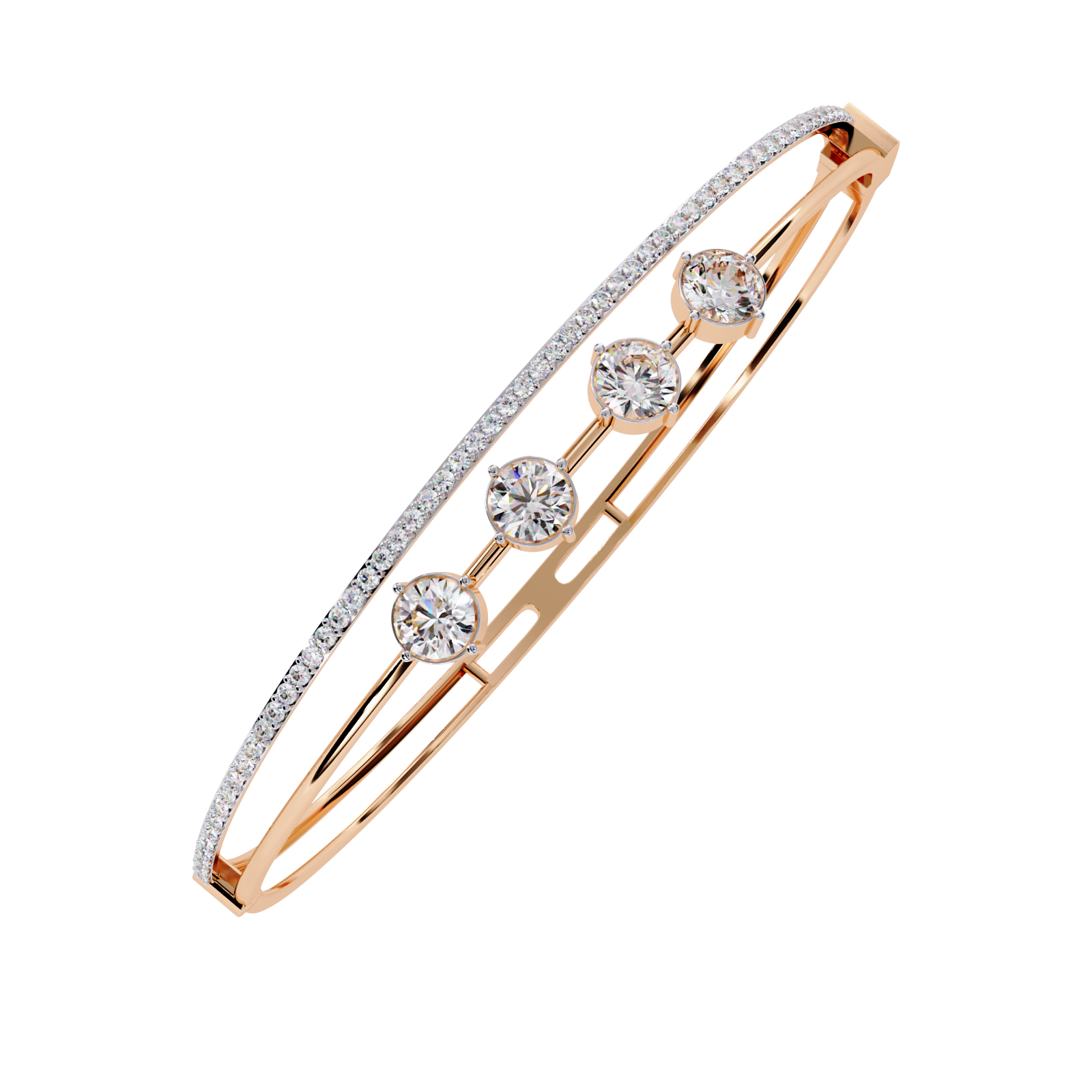4-Stone Elegance Bangle