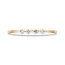 4-Stone Elegance Bangle