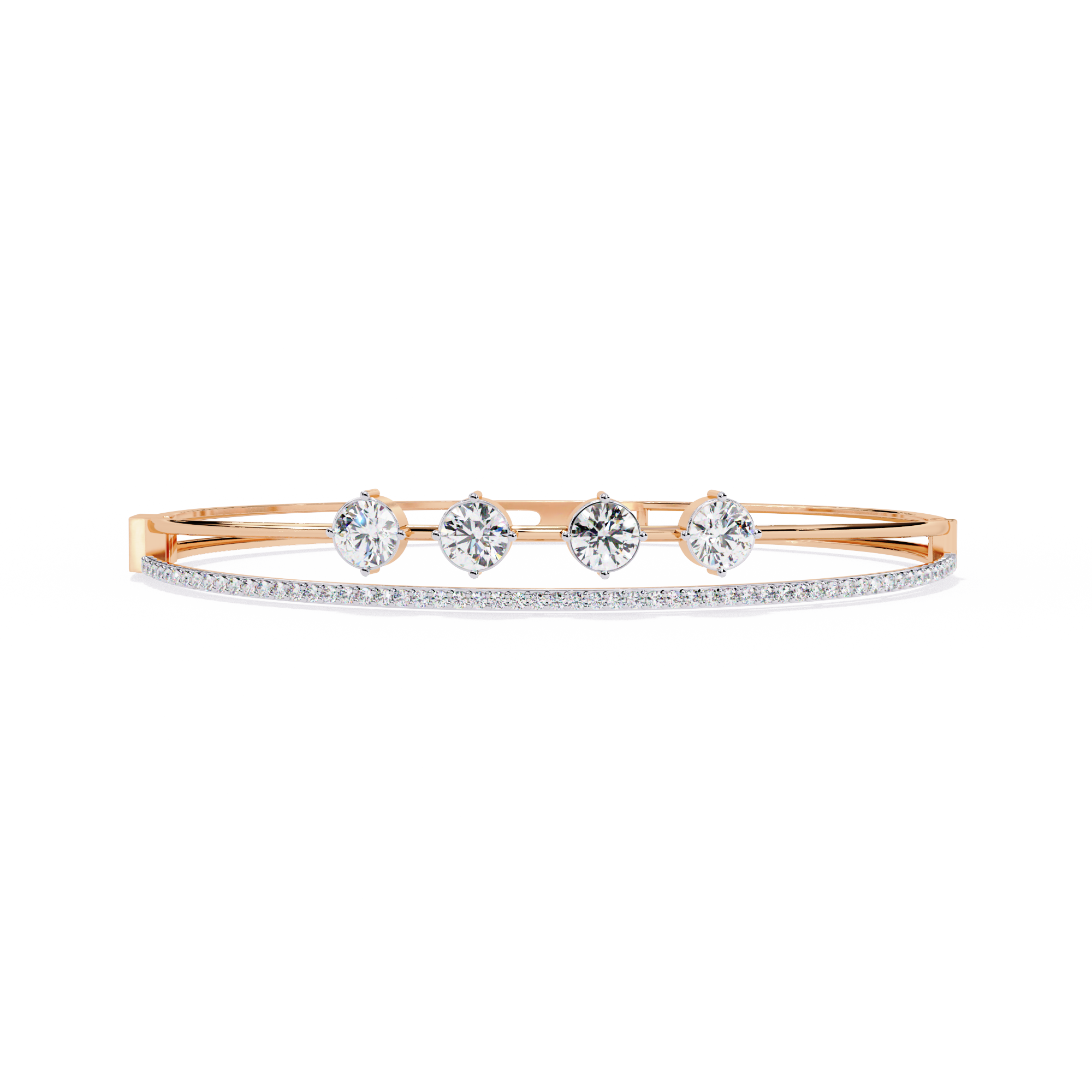 4-Stone Elegance Bangle