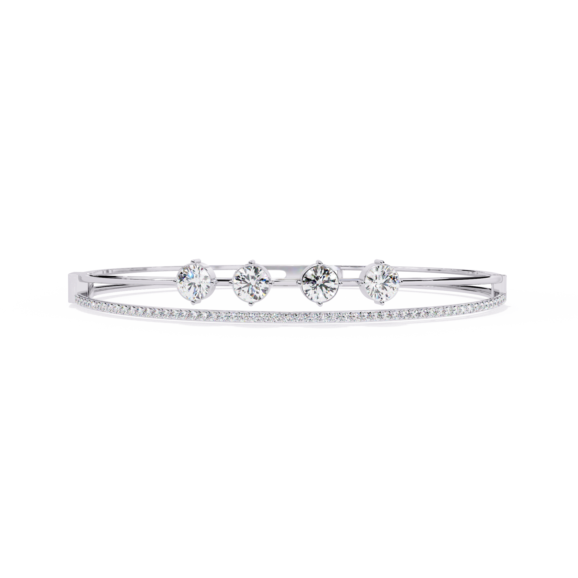 4-Stone Elegance Bangle