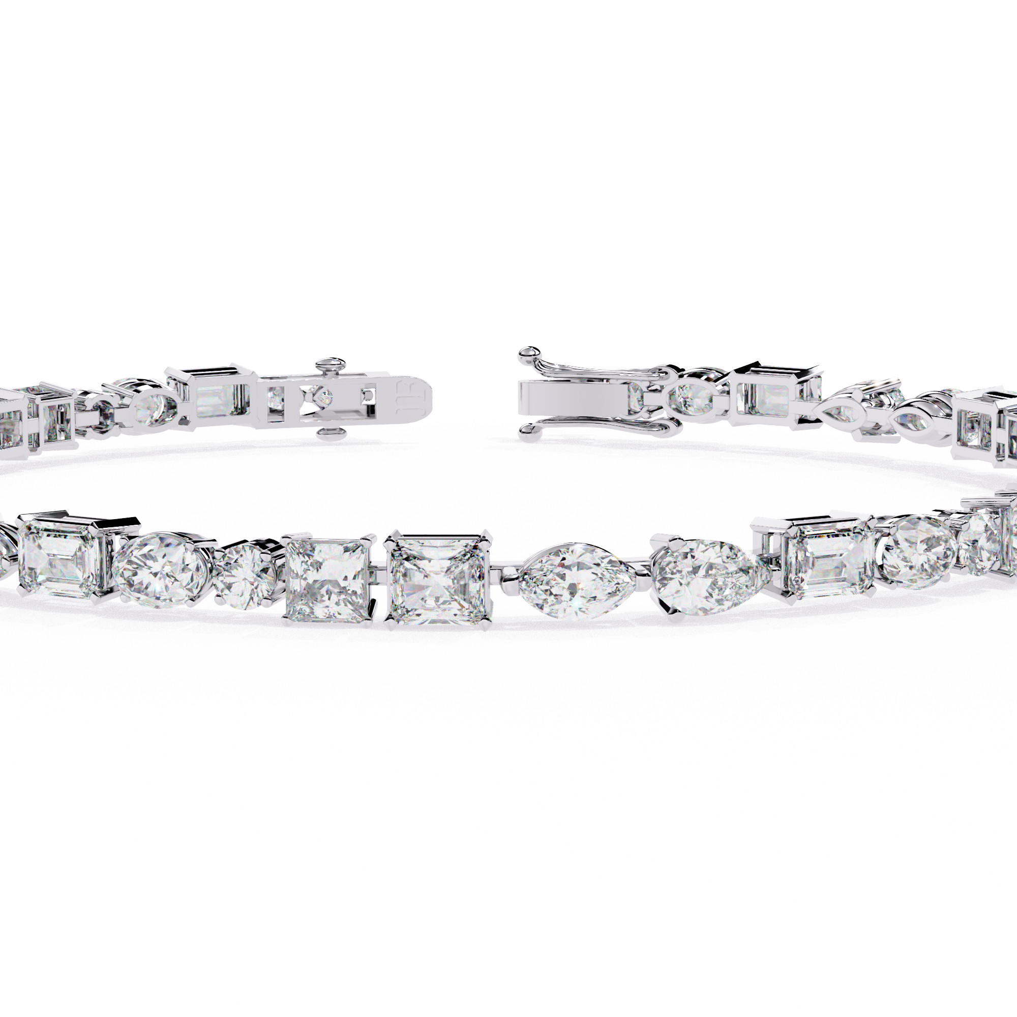 Lustre Line Bracelet - 15 pt fancy shapes