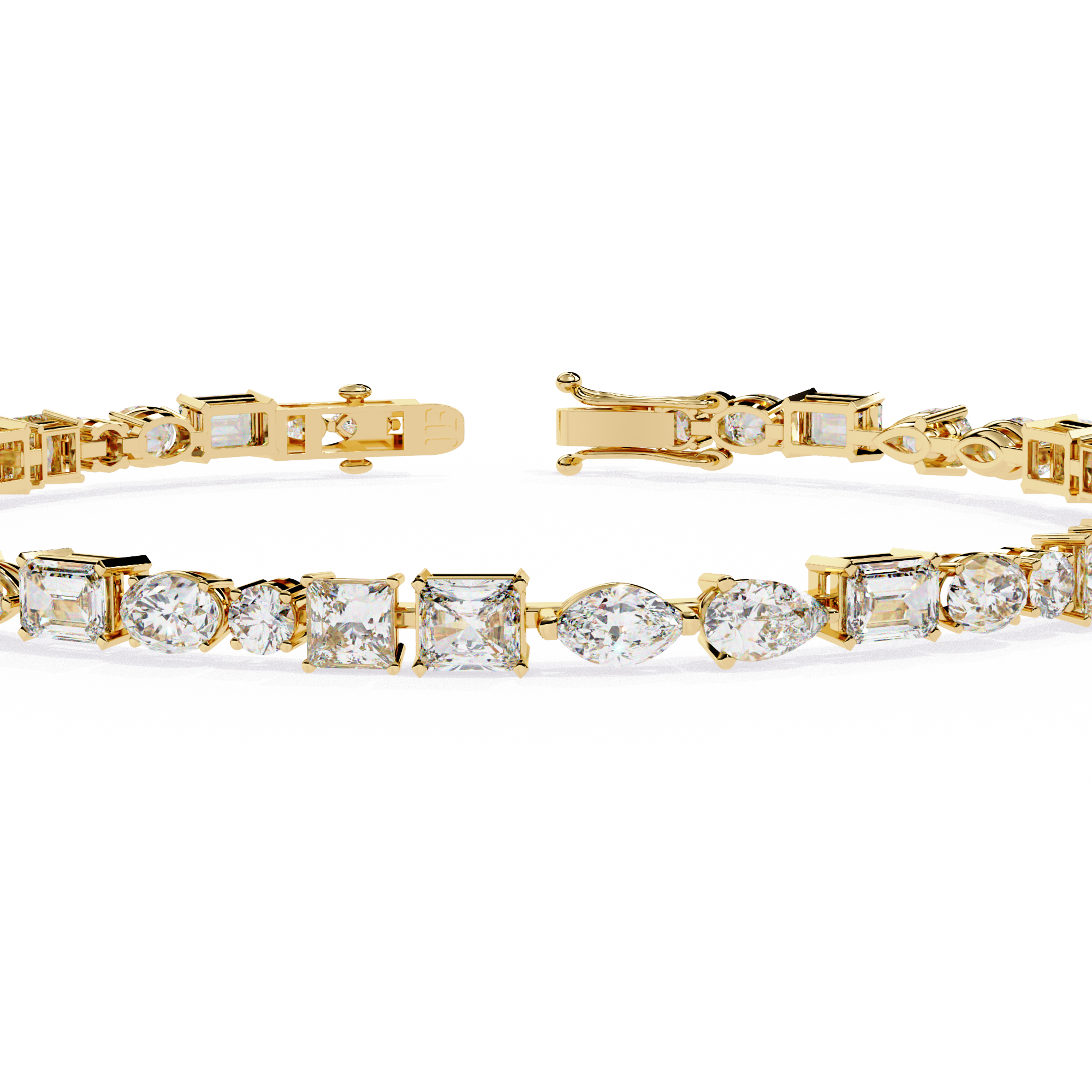 Lustre Line Bracelet - 15 pt fancy shapes