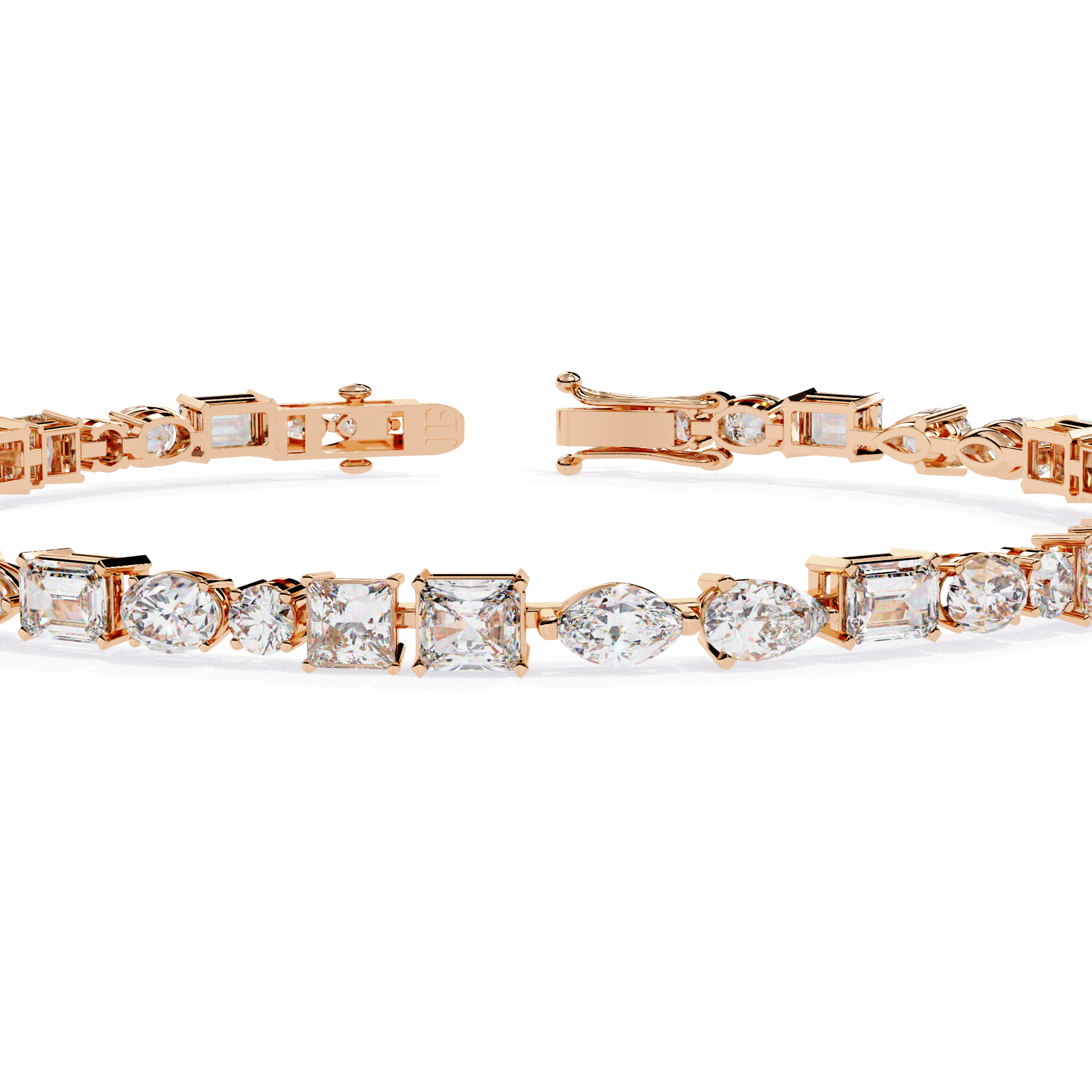 Lustre Line Bracelet - 15 pt fancy shapes