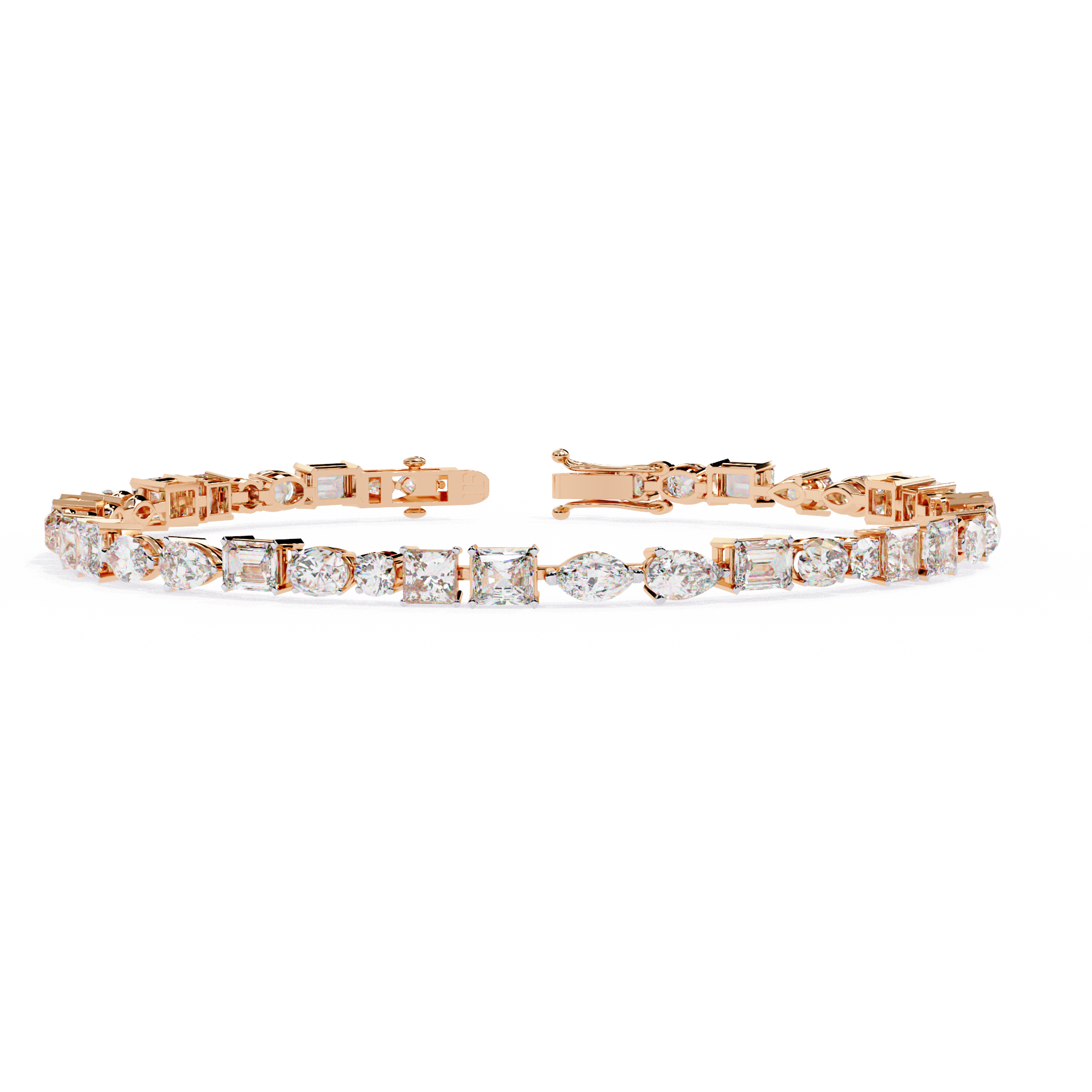 Lustre Line Bracelet - 15 pt fancy shapes