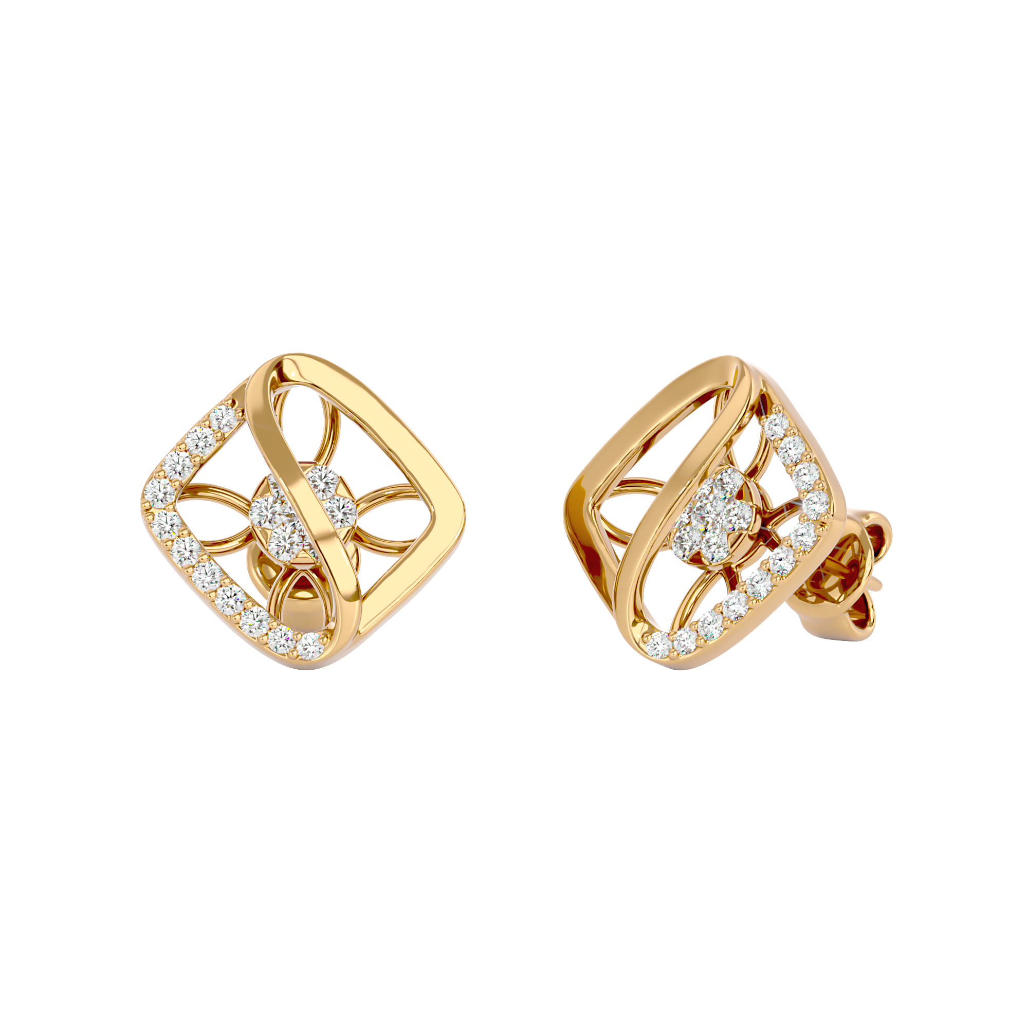 Square Bloom Earrings