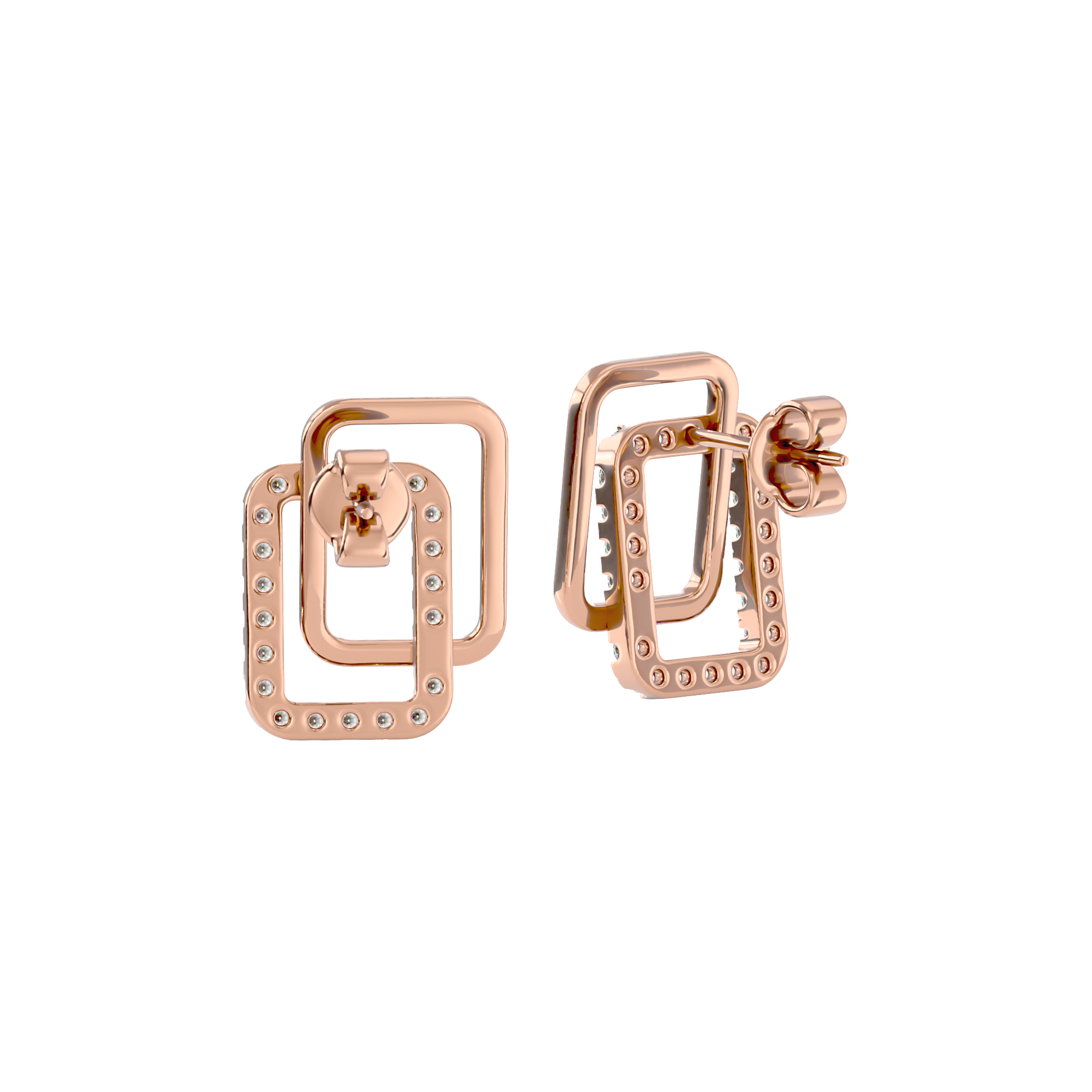 Dual Square Earrings