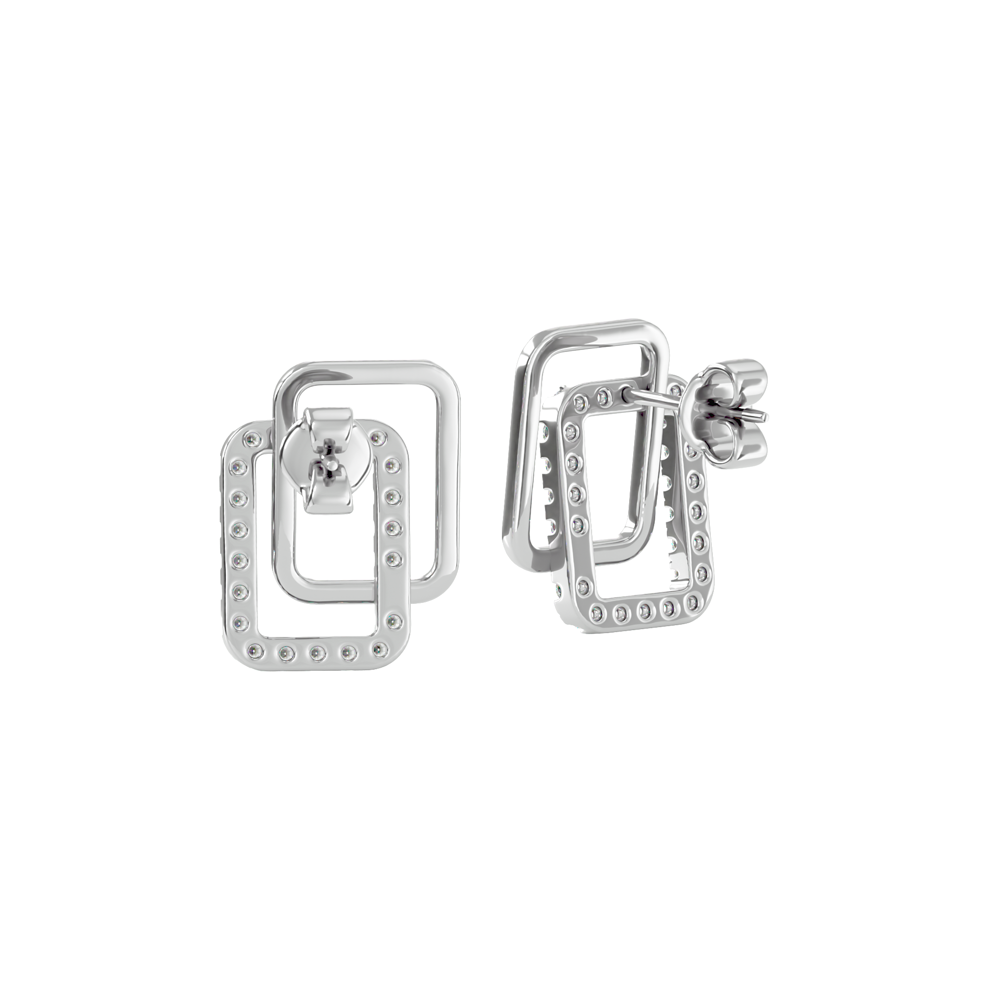 Dual Square Earrings