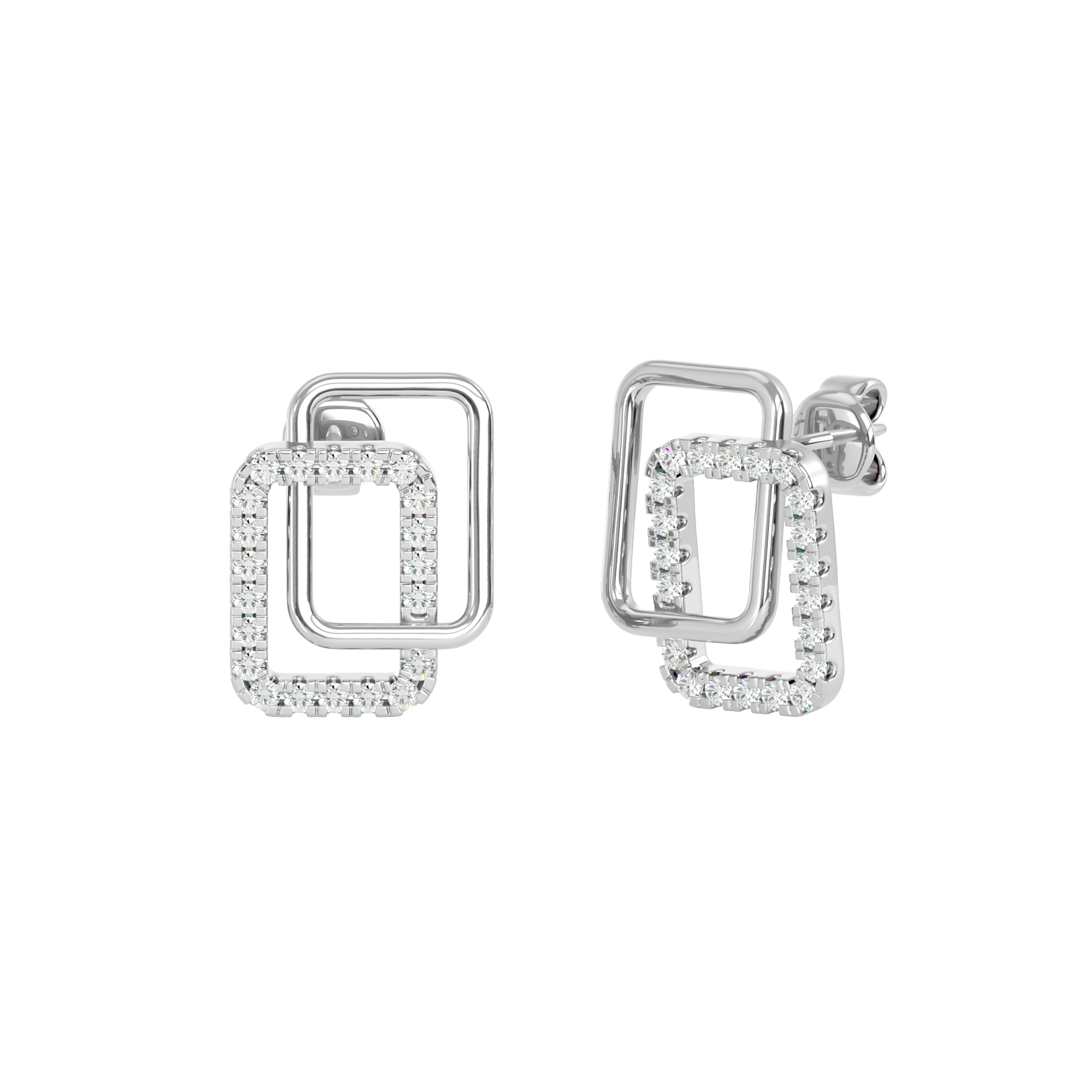 Dual Square Earrings