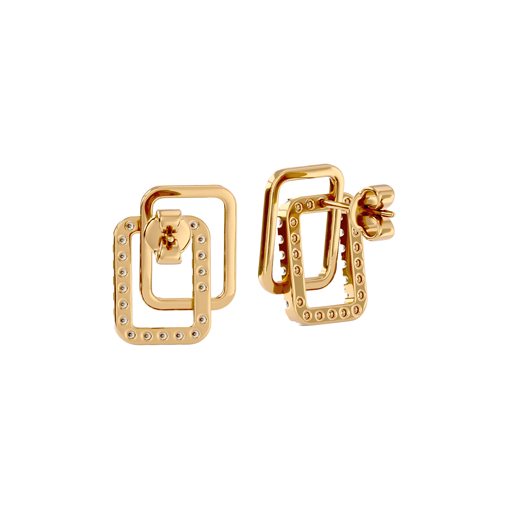 Dual Square Earrings