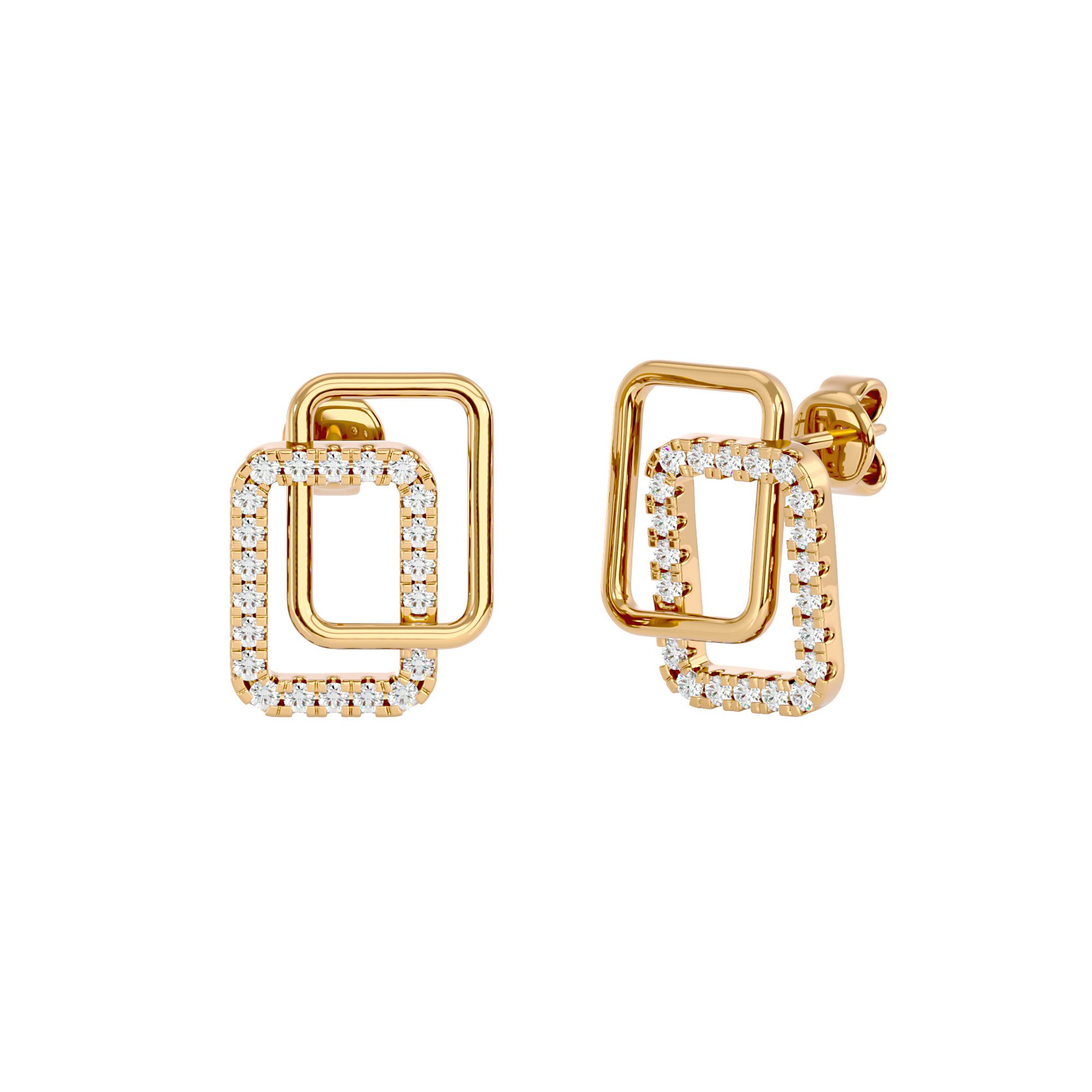 Dual Square Earrings