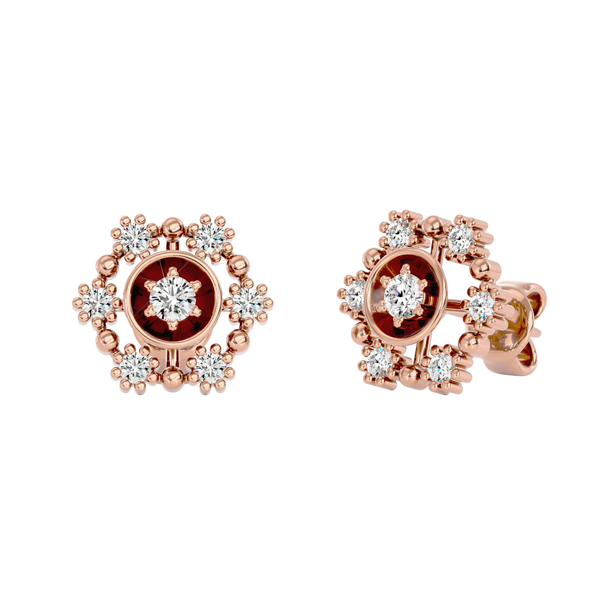Floral Halo Studs