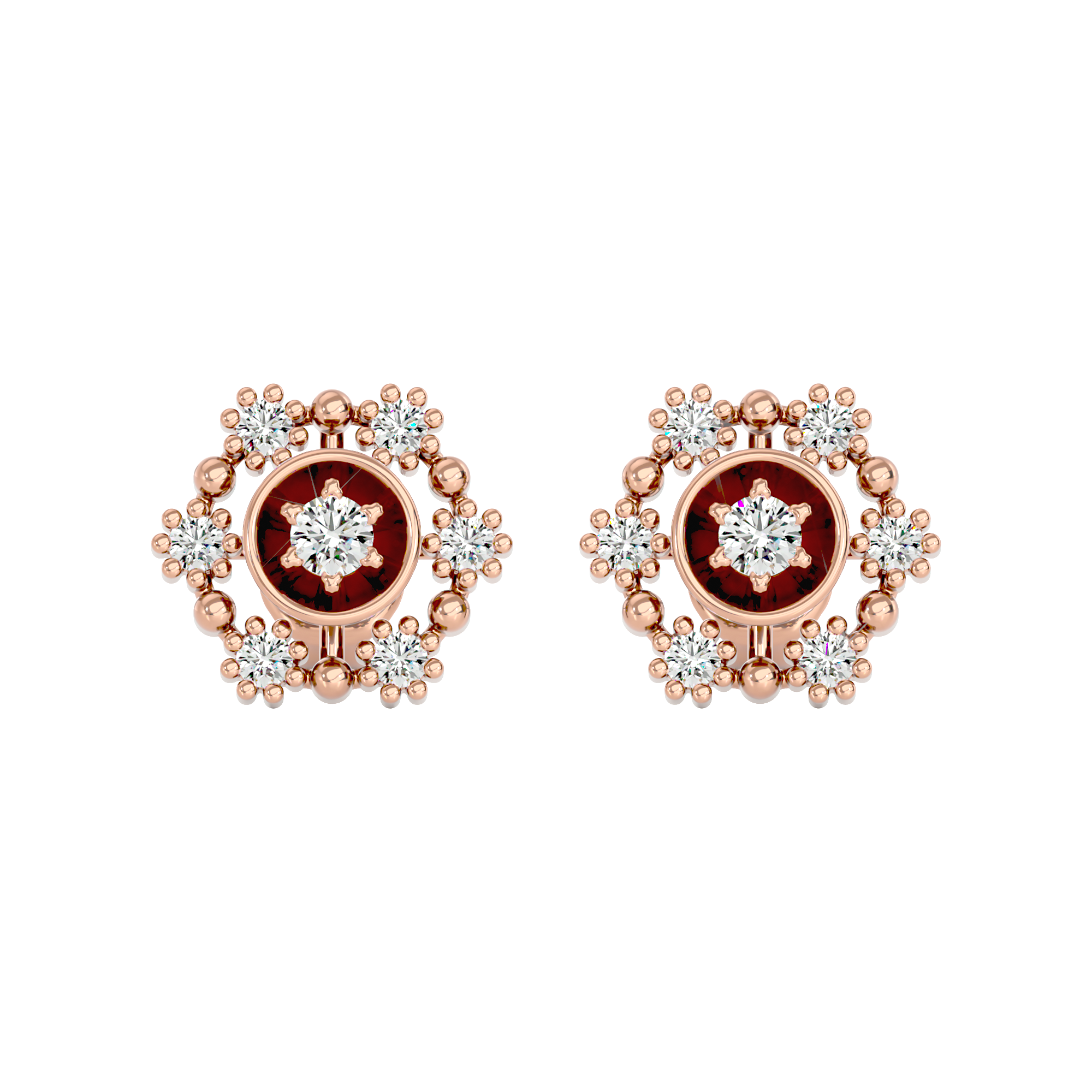 Floral Halo Studs