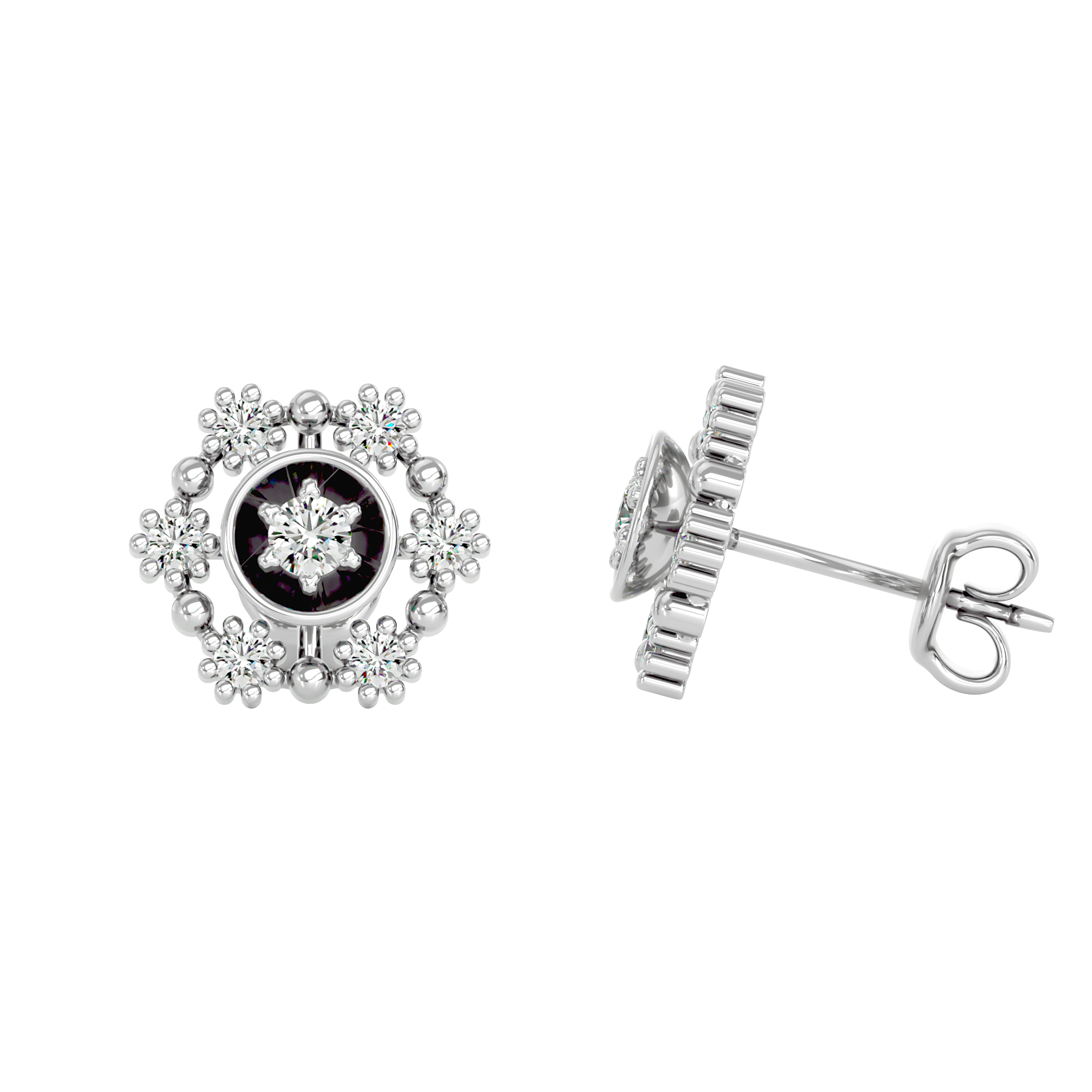 Floral Halo Studs